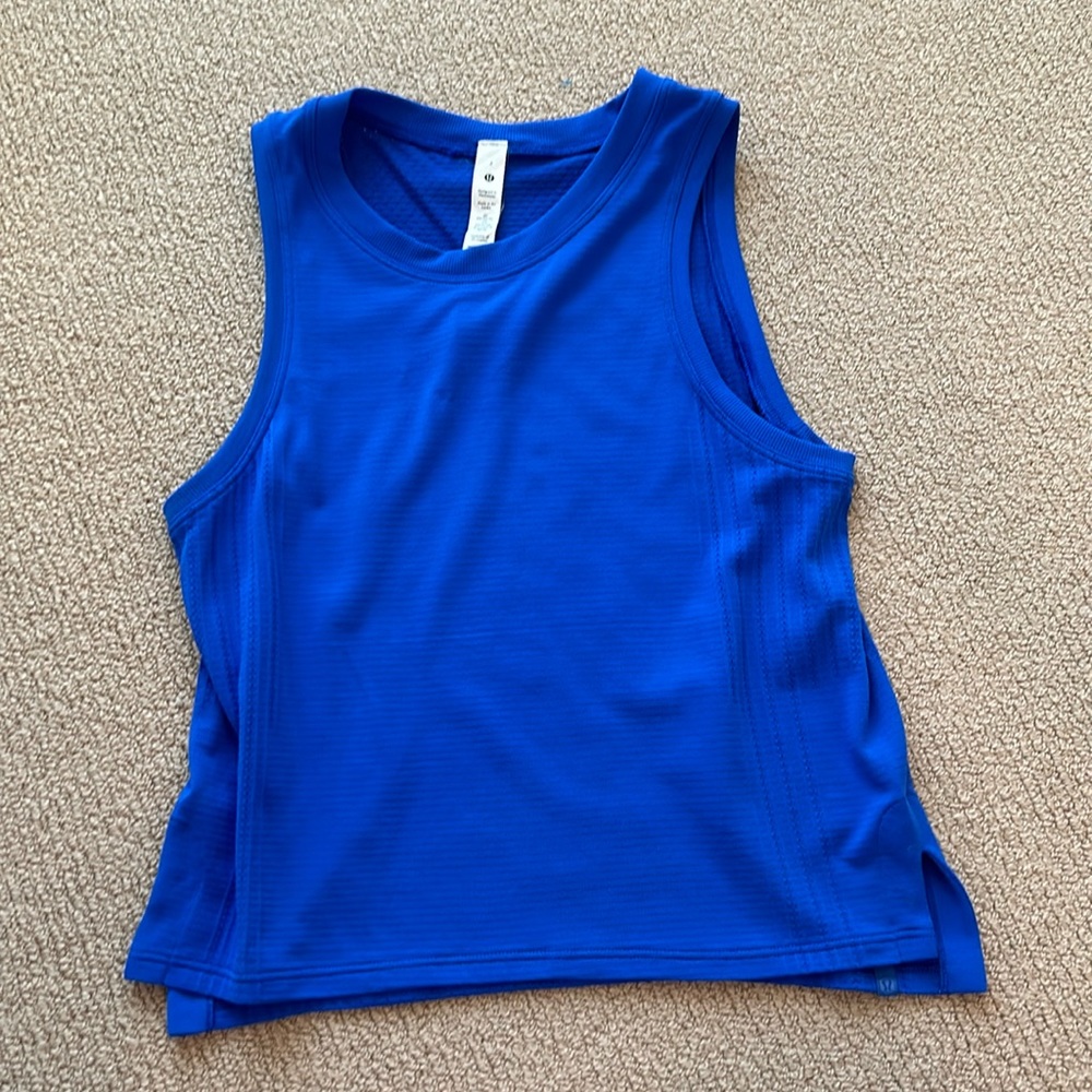 lululemon blue muscle tank
